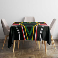 St Kitts and Nevis Cricket Patriots Tablecloth Rising with Caribbean Battlefield