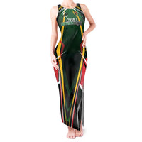 Personalised St Kitts and Nevis Cricket Patriots Tank Maxi Dress Rising with Caribbean Battlefield