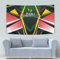 St Kitts and Nevis Cricket Patriots Tapestry Rising with Caribbean Battlefield
