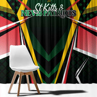 St Kitts and Nevis Cricket Patriots Window Curtain Rising with Caribbean Battlefield
