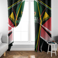 St Kitts and Nevis Cricket Patriots Window Curtain Rising with Caribbean Battlefield