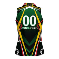 Personalised St Kitts and Nevis Cricket Patriots Women Sleeveless Polo Shirt Rising with Caribbean Battlefield