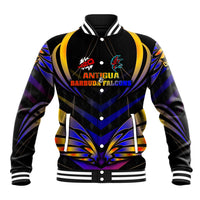 Personalised Antigua and Barbuda Cricket Falcons Baseball Jacket Wings of Glory