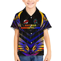 Personalised Antigua and Barbuda Cricket Falcons Kid Hawaiian Shirt Wings of Glory