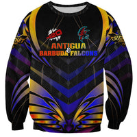 Personalised Antigua and Barbuda Cricket Falcons Sweatshirt Wings of Glory