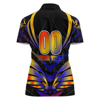 Personalised Antigua and Barbuda Cricket Falcons Women Polo Shirt Wings of Glory