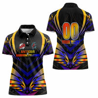 Personalised Antigua and Barbuda Cricket Falcons Women Polo Shirt Wings of Glory