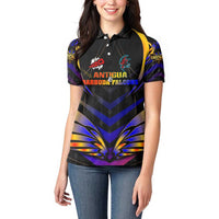 Personalised Antigua and Barbuda Cricket Falcons Women Polo Shirt Wings of Glory