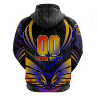 Personalised Antigua and Barbuda Cricket Falcons Zip Hoodie Wings of Glory