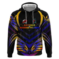 Personalised Antigua and Barbuda Cricket Falcons Zip Hoodie Wings of Glory