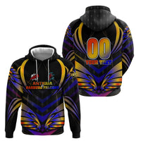 Personalised Antigua and Barbuda Cricket Falcons Zip Hoodie Wings of Glory