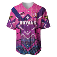 Personalised Barbados Cricket Royals Baseball Jersey Crowned in Rhythm Style