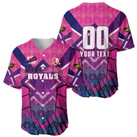 Personalised Barbados Cricket Royals Baseball Jersey Crowned in Rhythm Style
