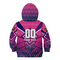 Personalised Barbados Cricket Royals Kid Hoodie Crowned in Rhythm Style