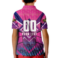 Personalised Barbados Cricket Royals Kid Polo Shirt Crowned in Rhythm Style