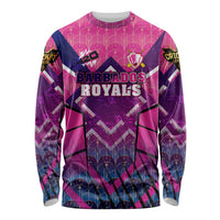Personalised Barbados Cricket Royals Long Sleeve Shirt Crowned in Rhythm Style
