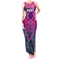 Personalised Barbados Cricket Royals Tank Maxi Dress Crowned in Rhythm Style