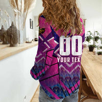 Personalised Barbados Cricket Royals Women Casual Shirt Crowned in Rhythm Style