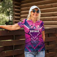 Personalised Barbados Cricket Royals Women Polo Shirt Crowned in Rhythm Style