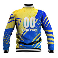 Personalised Saint Lucia Cricket Kings Baseball Jacket Abstract Energy Style