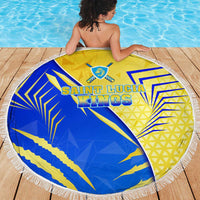 Saint Lucia Cricket Kings Beach Blanket Abstract Energy Style