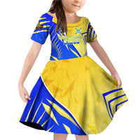 Personalised Saint Lucia Cricket Kings Family Matching Off Shoulder Short Dress and Hawaiian Shirt Abstract Energy Style