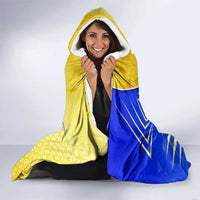 Saint Lucia Cricket Kings Hooded Blanket Abstract Energy Style