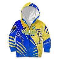 Personalised Saint Lucia Cricket Kings Kid Hoodie Abstract Energy Style