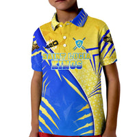 Personalised Saint Lucia Cricket Kings Kid Polo Shirt Abstract Energy Style