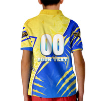 Personalised Saint Lucia Cricket Kings Kid Polo Shirt Abstract Energy Style