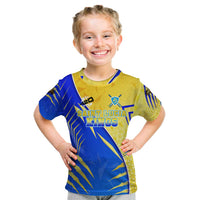 Personalised Saint Lucia Cricket Kings Kid T Shirt Abstract Energy Style