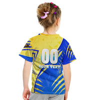 Personalised Saint Lucia Cricket Kings Kid T Shirt Abstract Energy Style