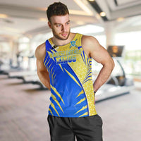 Personalised Saint Lucia Cricket Kings Men Tank Top Abstract Energy Style