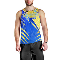 Personalised Saint Lucia Cricket Kings Men Tank Top Abstract Energy Style