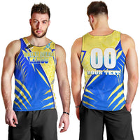 Personalised Saint Lucia Cricket Kings Men Tank Top Abstract Energy Style
