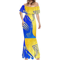 Personalised Saint Lucia Cricket Kings Mermaid Dress Abstract Energy Style