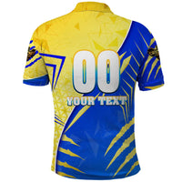 Personalised Saint Lucia Cricket Kings Polo Shirt Abstract Energy Style