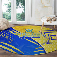 Saint Lucia Cricket Kings Round Carpet Abstract Energy Style