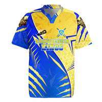 Personalised Saint Lucia Cricket Kings Rugby Jersey Abstract Energy Style