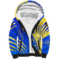 Personalised Saint Lucia Cricket Kings Sherpa Hoodie Abstract Energy Style