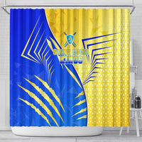 Saint Lucia Cricket Kings Shower Curtain Abstract Energy Style