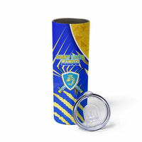 Saint Lucia Cricket Kings Skinny Tumbler Abstract Energy Style