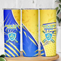Saint Lucia Cricket Kings Skinny Tumbler Abstract Energy Style
