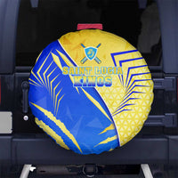 Saint Lucia Cricket Kings Spare Tire Cover Abstract Energy Style