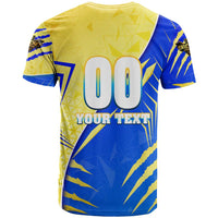 Personalised Saint Lucia Cricket Kings T Shirt Abstract Energy Style