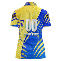 Personalised Saint Lucia Cricket Kings Women Polo Shirt Abstract Energy Style