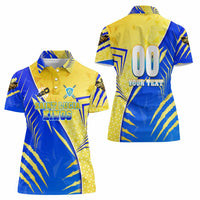 Personalised Saint Lucia Cricket Kings Women Polo Shirt Abstract Energy Style