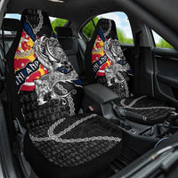Finland Vikings Car Seat Cover Nordic Lion Bound in Runes and Chains