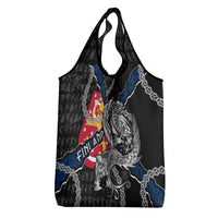 Finland Vikings Grocery Bag Nordic Lion Bound in Runes and Chains
