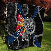 Finland Vikings Quilt Nordic Lion Bound in Runes and Chains